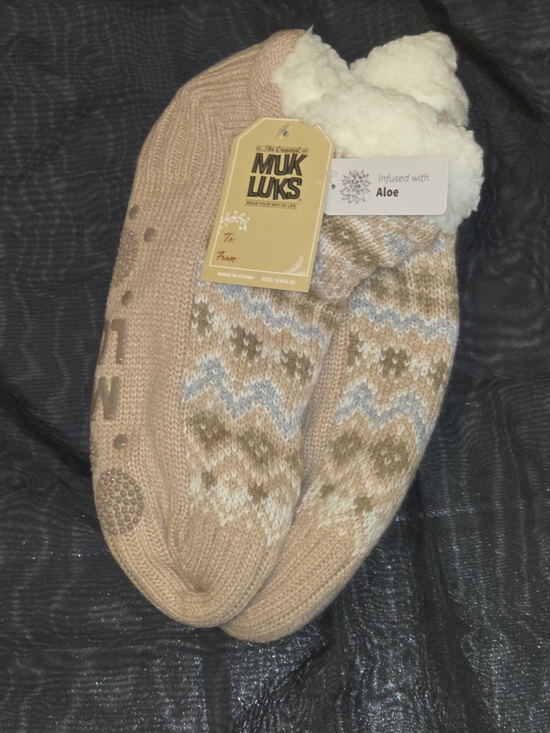 Muk Luks Shoes - Muk Luks Women's Knit Sherpa-Lined Slipper Socks